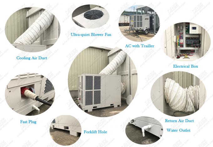 systèmes de ventilation du rendement 264000BTU élevé/climatiseur industriels remorque de tente pour des événements extérieurs