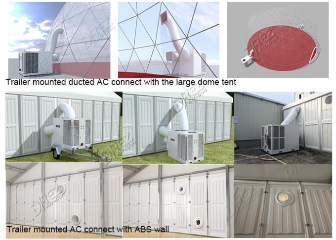 La remorque 10HP extérieure a monté l'utilisation de refroidissement rapide de tente industrielle de stockage de climatiseur
